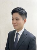 ビジネスメンズ必見アップバング×スーツ短髪清潔感爽やか