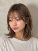 逗子葉山シースルーバングサイドバング外ハネレイヤーカットm157