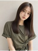【工藤武士】大人ロングストレート×地毛風ブラウンヘア上品艶髪