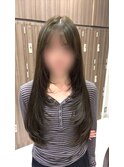 洋光台顔まわりダブルカラー韓国ヘアハッシュカットハイレイヤー
