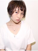 【morio池袋】ショートバング×ニュアンスカールショート