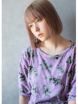 ラブアンドヘアーマハロ(Love&Hair Mahalo) ピンクベージュボブ