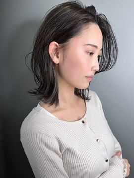 ラウンジ モリオ イケブクロ(Lounge MORIO Ikebukuro) 【morio】綺麗でかっこよくて色っぽい黒髪ミディアムウルフ♪