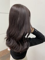 シェノン 梅田(CHAINON)&nbsp;黒髪風ラベンダーベージュ×小顔カット