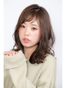 ネイロ 錦糸町(NeiRo) エアリーミディショートパーマ黒髪カタログホワイトアッシュ