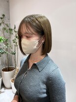 サンド 鹿児島中央(sand)&nbsp;黒髪/グレーベージュ/レイヤーロング/前髪パーマ[鹿児島中央駅]