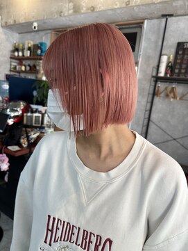 シールドヘアー 沖縄 新都心(C'LD Hair) 【C’LD 】ホワイトピンク/ピンク/ミニボブ/ショートボブ/ボブ