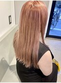 ピンクベージュグラデーション
