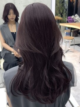 ビューブルー 亀戸錦糸町(VIEW BLUE) 美髪カールピンクブラウン韓国レイヤーカットロングセミディ前髪