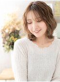 くせ毛風ラフカール透け感ミディアムウルフc4大宮20代30代40代