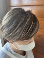 リドル ヘアー 駒生店(Riddle HAIR) ショートボブのハイライトスタイル