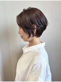 大人ショートボブ　くびれショート　くびレイヤー