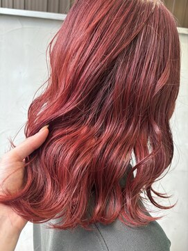 アッシュ 中目黒店(Ash) ブリーチ1回でつくるオレンジレッドカラー