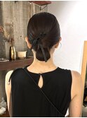 お呼ばれアレンジ タイトシニヨン