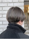 30代40代大人かっこいいグレージュハイライト×マッシュ