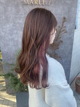 エム インターナショナル 春日部本店(EMU international) さりげないピンクのインナーカラー