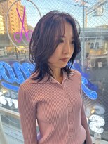 アトモスサニーテラス(Atmos sunny terrace)&nbsp;くびれボブ/レイヤーボブ×ラベンダーブラウン/チェリーブラウン