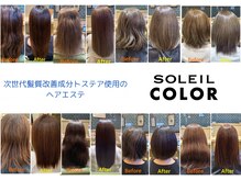 ソレイユ カラー(SOLEIL COLOR)の雰囲気（次世代髪質改善成分トステアでうねり/パサつき/ダメージに効果◎）