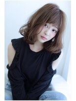 ミューズ 高畑店(MUSE)&nbsp;大人女子ゆるふわハニーヘア、斜めバング