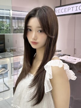 ラルム 新宿(LARME SHINJUKU) 韓国式レイヤーカット×結んで可愛い顔周りカット