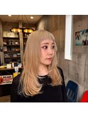 ホワイトミルクティー×レイヤーカット#宇都宮美容室