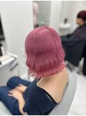 くびれヘアアプリコットオレンジハイライトカラーブルーカラー