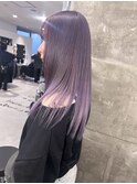 ハイライトカラーミルクティーベージュレイヤーカット