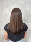 セミロングレイヤー　小顔レイヤー　ワンカール