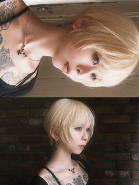 ボコカ(bococa) 【macana指名】ホワイトブロンドケアブリーチショートボブ