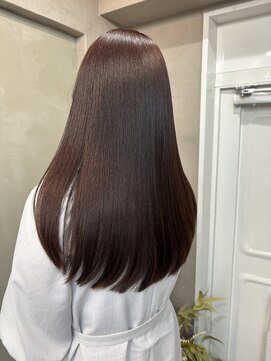 ファビ 渋谷(Fab) くびれヘア/暗めカラー/アプリコットオレンジ/縮毛矯正