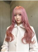 ピンクカラー・ピンクベージュ・ケアブリーチ・ハイトーンカラー