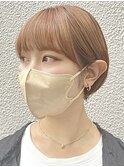 オレンジベージュ☆ラウンドマッシュ