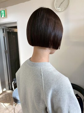  fit stand 千葉/ショートボブ/カット/パーマ/ダブルカラー/トリートメント/縮毛矯正 イメチェン/ピンクベージュ/アンブレラカラー[千葉]