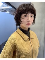 フィルムス 表参道(FILMS)&nbsp;ラテグレージュ顔周りレイヤーボブ韓国巻き結べるレイヤーカット