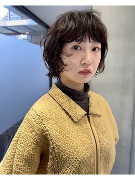 フィルムス 表参道(FILMS) ラテグレージュ顔周りレイヤーボブ韓国巻き結べるレイヤーカット