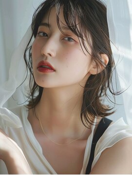 メルバ(Melva) 黒髪/ボブルフ/ネビージュ/小顔/ワンレン/カット/髪質改善/前髪