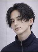 Hale波巻きツイストスパイラルパーマ刈り上げセンターパート原宿