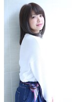 オーロ(ORO)&nbsp;グレージュワンカールのワイドバングくびれミディ