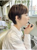 大人可愛いマッシュショート前髪カタログイメチェンヘアスタイル