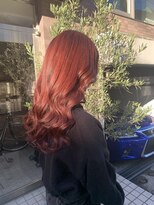 アルーシェウィズスカイ 原宿(Alushe with Sky)&nbsp;ワインレッド/ダブルカラー/ケアブリーチ/赤髪/レッドカラー