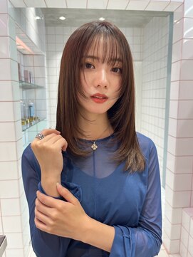 ロンド ストラーダ 心斎橋(Lond strada) エアリーロング×ピンクベージュ×美髪［髪質改善/縮毛矯正］