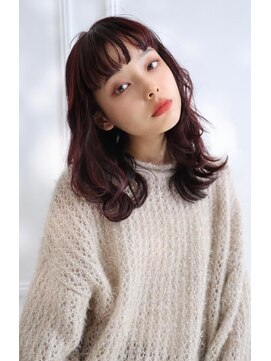 アールイーノウン 阿倍野区昭和町店(re; nown) ミディアムレイヤーカットストレートロングウルフカットベージュ