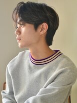 ディッセンバー 神宮前(December)&nbsp;ニュアンスパーマアッシュブラックウルフ波巻きスパイラル渋谷