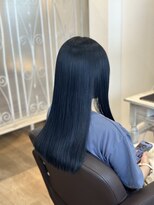 エルベ  茨大前店(elve)&nbsp;ブリーチ履歴1回 × ブルーブラック