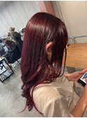 ブリーチ無しレッドピンク