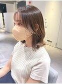 くびれボブ/レイヤーボブ/長めボブ/オリーブベージュ