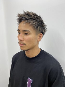 キューズ クラブ(cuz KLUB) 【cuzKLUB】ツーブロック×ハイライト バーバースタイル 池袋