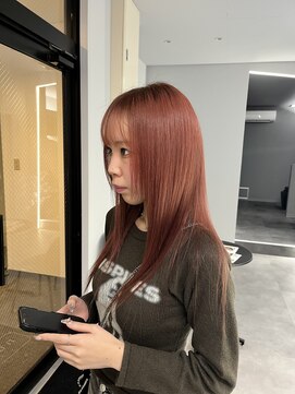 ナンバー 竪町(number+) 透明感抜群ダブルカラーブリーチハイトーンピンクレッドブラウン