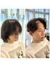【メンズパーマ】骨格修正カット+コスメパーマ+クイックTr