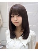 小顔カット/顔まわり/大人可愛いミディアムレイヤー